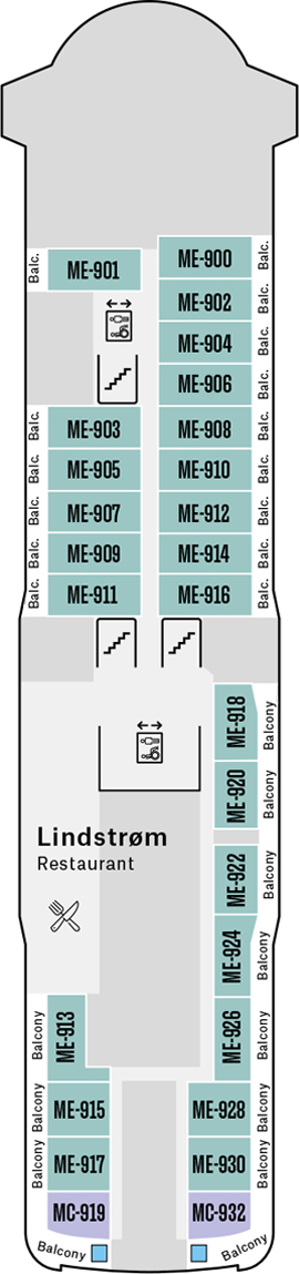 MS Fridtjof Nansen Deck 9 deck plan