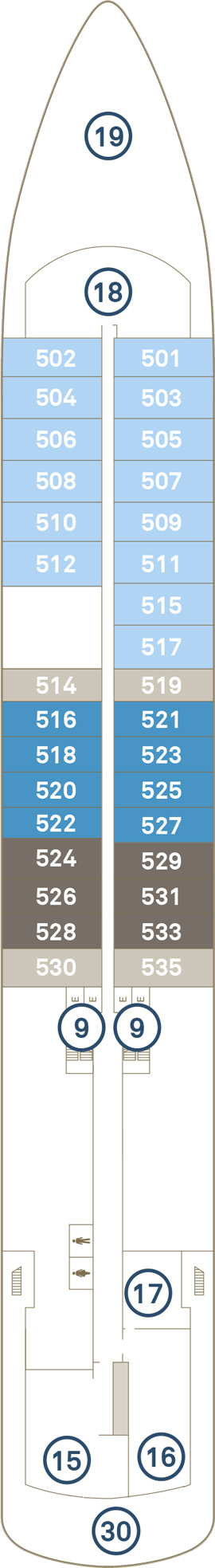 Scenic Eclipse Deck 5 deck plan