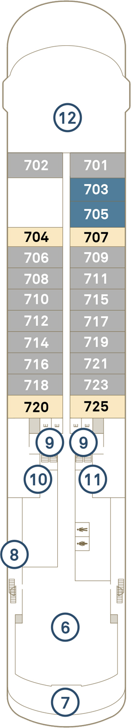 Scenic Eclipse Deck 7 deck plan