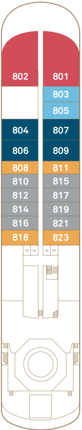 Scenic Eclipse Deck 8  deck plan