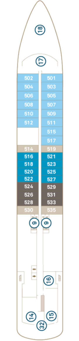 Scenic Eclipse II Deck 5 deck plan