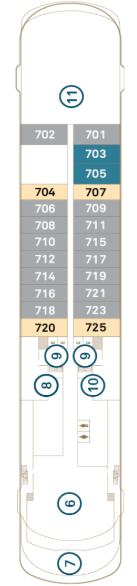 Scenic Eclipse II Deck 7 deck plan