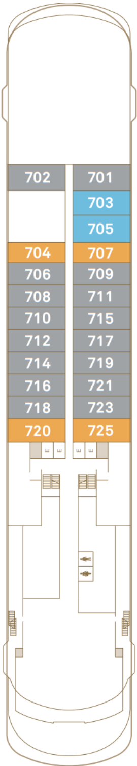 Scenic Eclipse II Deck 7 deck plan