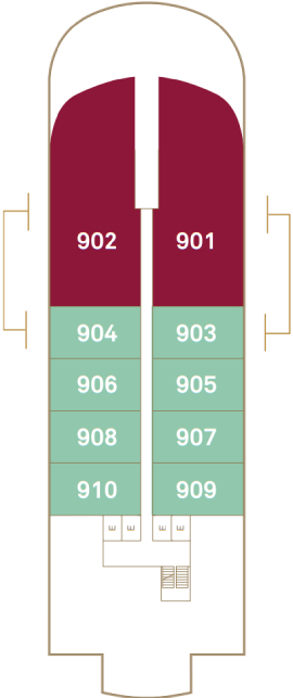 Scenic Eclipse II Deck 9 deck plan