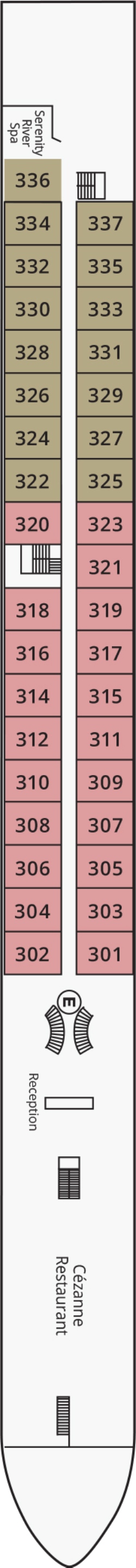 S.S. Catherine Avignon Deck deck plan