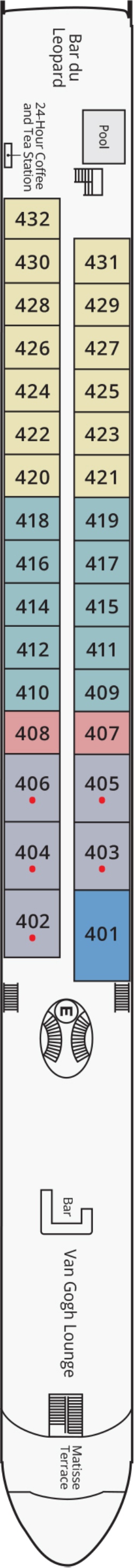 S.S. Catherine Camargue Deck deck plan