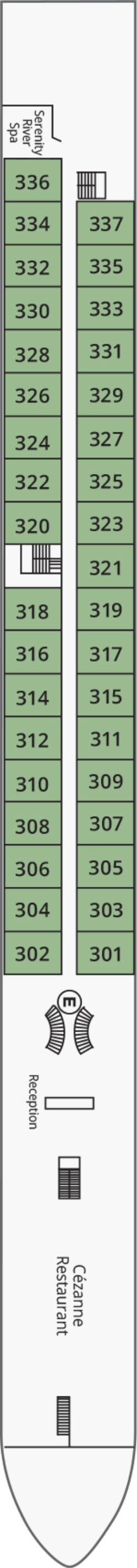 S.S. Catherine Avignon Deck deck plan