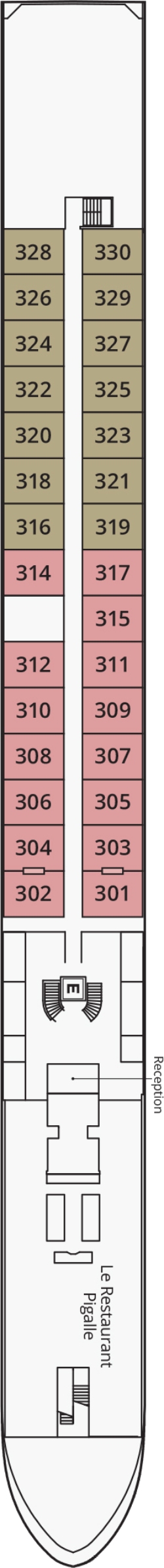 S.S. Joie de Vivre Balzac Deck deck plan