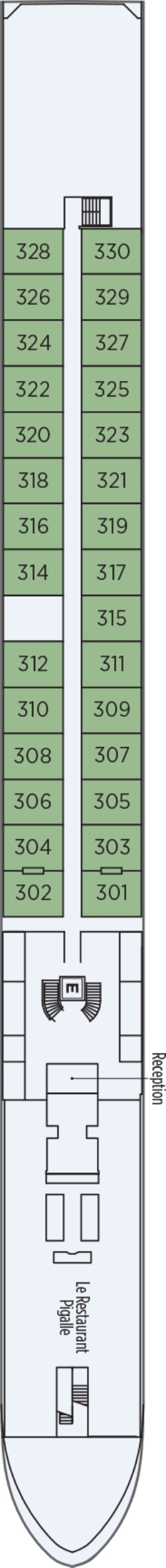 S.S. Joie de Vivre Balzac Deck deck plan