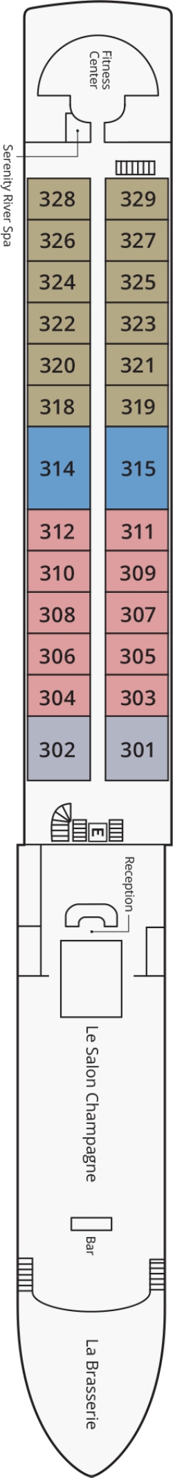 S.S. Bon Voyage Bordeaux Deck deck plan