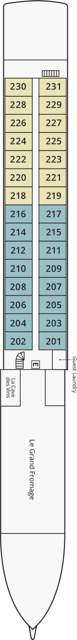 S.S. Bon Voyage Medoc Deck deck plan