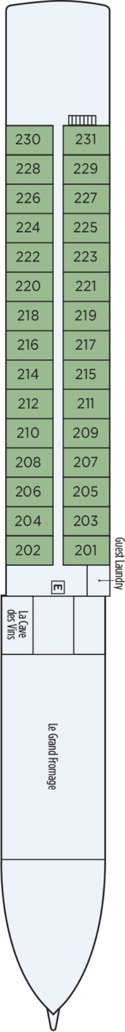 S.S. Bon Voyage Medoc Deck deck plan