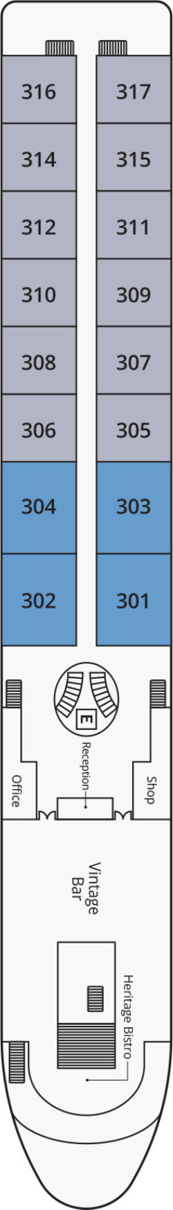 S.S. São Gabriel Azores Deck deck plan