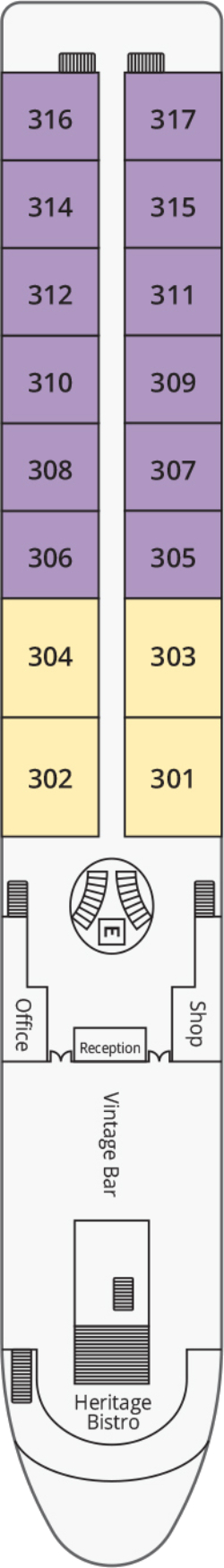 S.S. São Gabriel Azores Deck deck plan