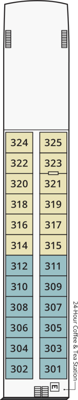 S.S. La Venezia Burano Deck deck plan