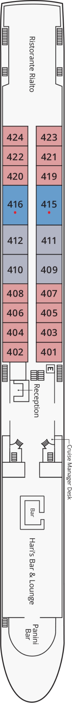 S.S. La Venezia Murano Deck deck plan