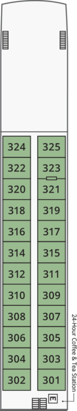 S.S. La Venezia Burano Deck deck plan