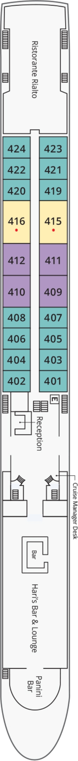 S.S. La Venezia Murano Deck deck plan