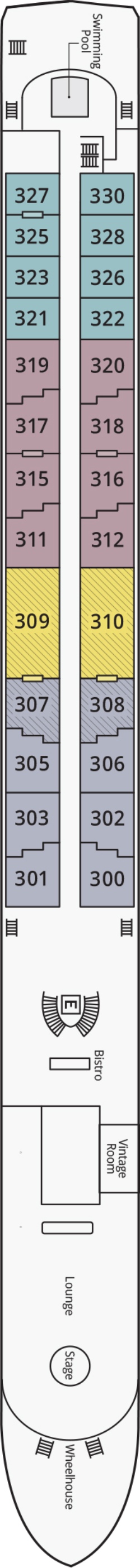S.S. Victoria Rhine Deck deck plan
