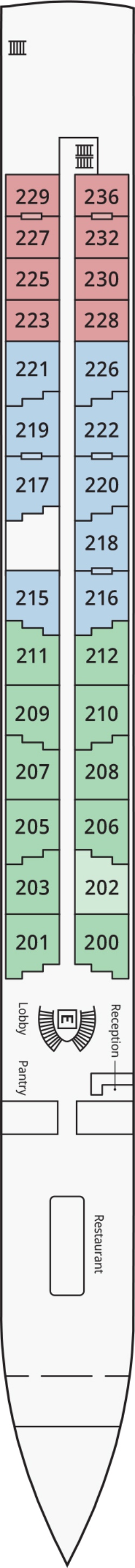 S.S. Elisabeth Cologne Deck deck plan