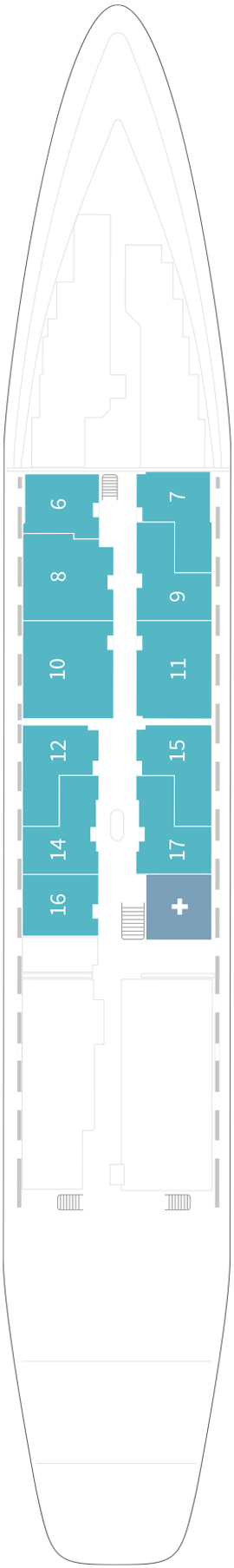 Le Ponant Mistral Deck deck plan