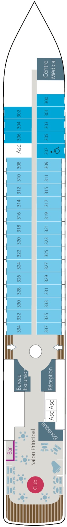 Le Boreal Le Champollion deck plan