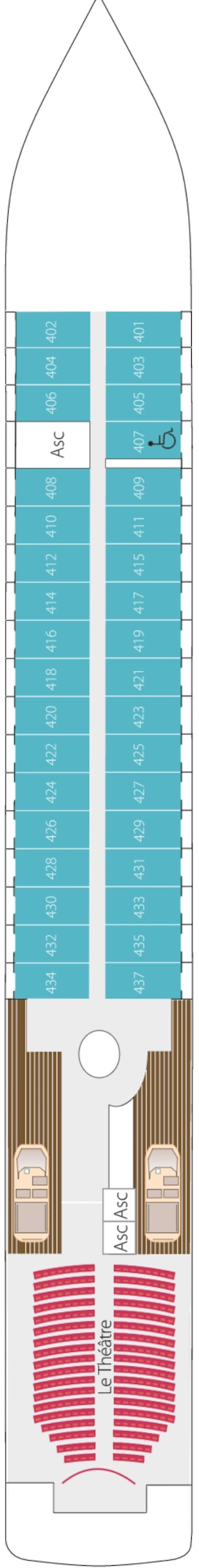Le Boreal Le Lafayette deck plan