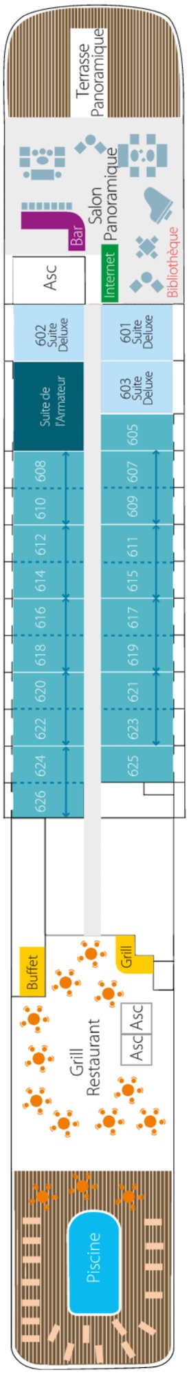 Le Boreal Le France deck plan