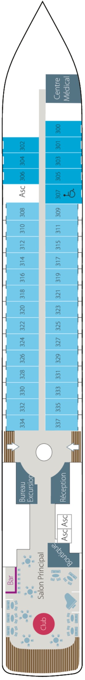 L'Austral Calicut deck plan