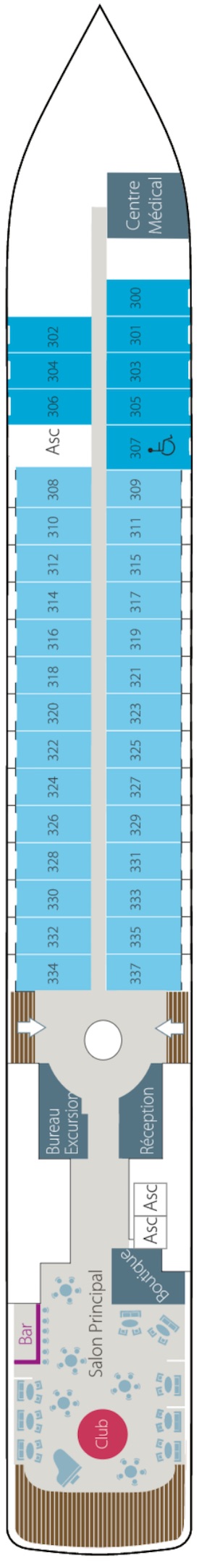 Le Soleal Deck 3 deck plan