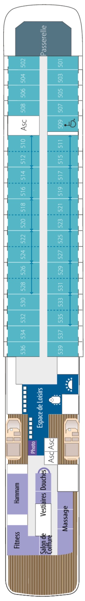 Le Soleal Deck 5 deck plan
