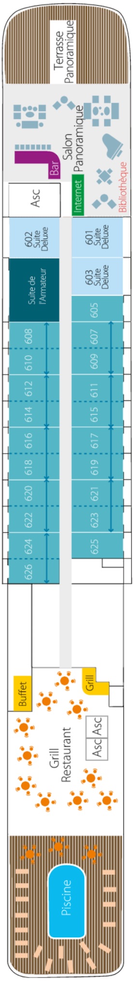 Le Soleal Deck 6 deck plan
