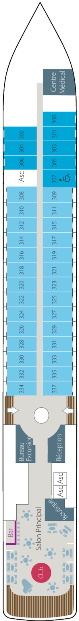 Le Lyrial Deck 3 deck plan