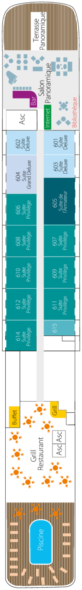 Le Lyrial Deck 6 deck plan