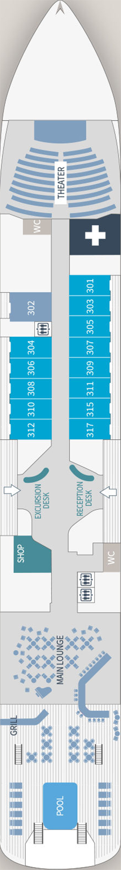 Le Laperouse Deck 3 deck plan