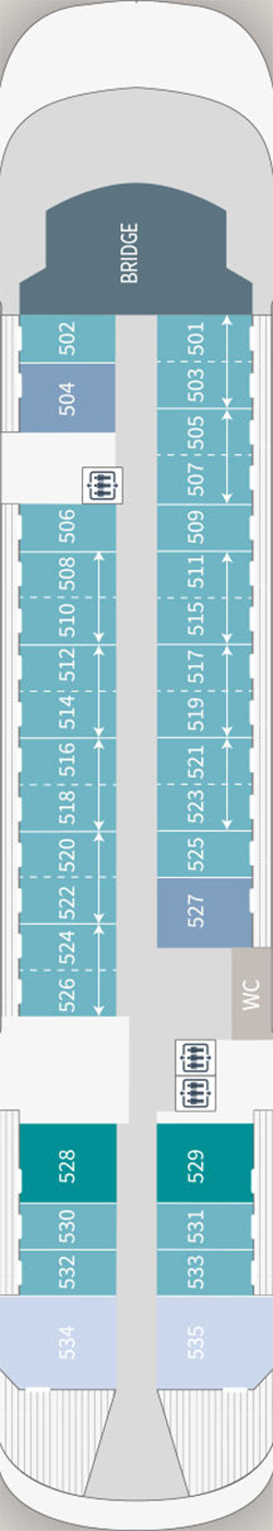 Le Laperouse Deck 5 deck plan