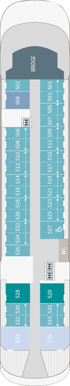 Le Dumont D'urville Deck 5 deck plan