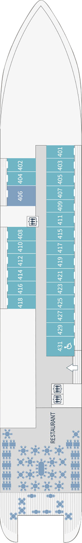 Le Bougainville Deck 4 deck plan