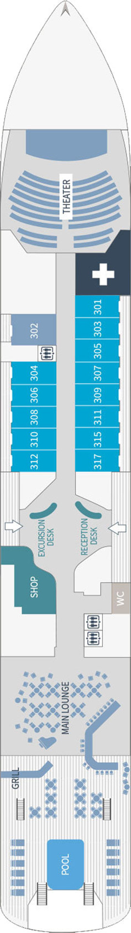 Le Bellot Deck 3 deck plan