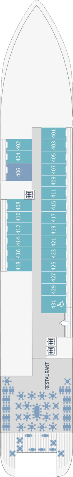 Le Jacques Cartier Deck 4 deck plan