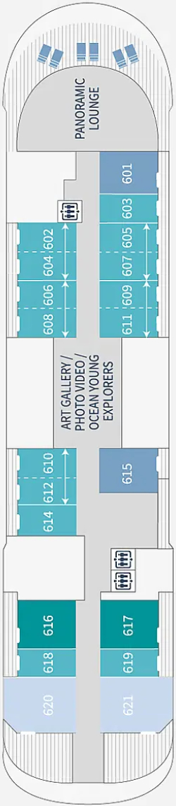 Le Jacques Cartier Deck 6 deck plan