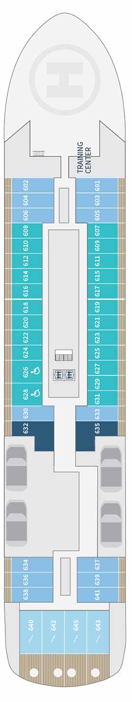 Le Commandant Charcot Deck 6 deck plan