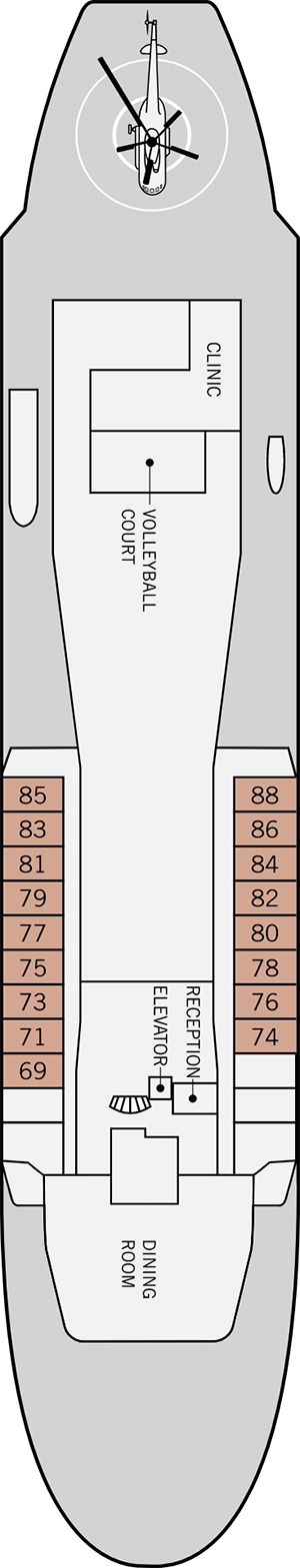 50 Years of Victory Bow Deck deck plan