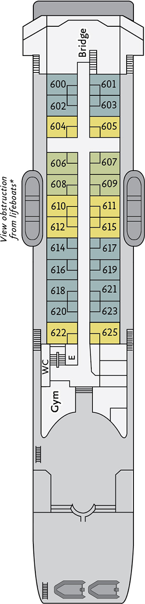Ocean Diamond Captains Deck deck plan