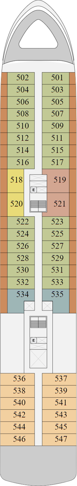 World Explorer Deck 5 deck plan