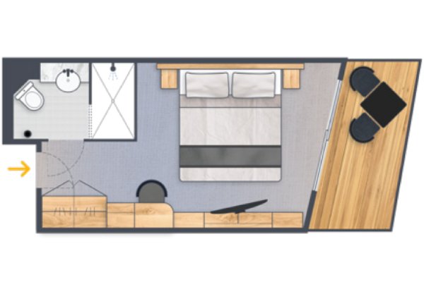 Deluxe Veranda Forward Stateroom (OEX-FWD)