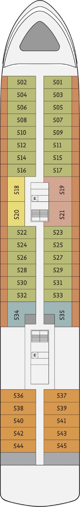 World Voyager Deck 5 deck plan