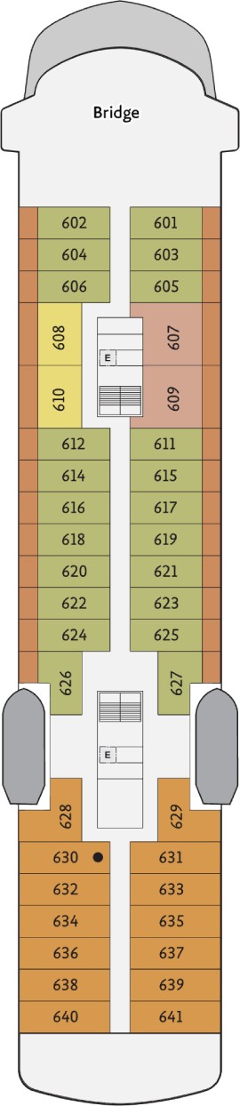 World Voyager Deck 6 deck plan