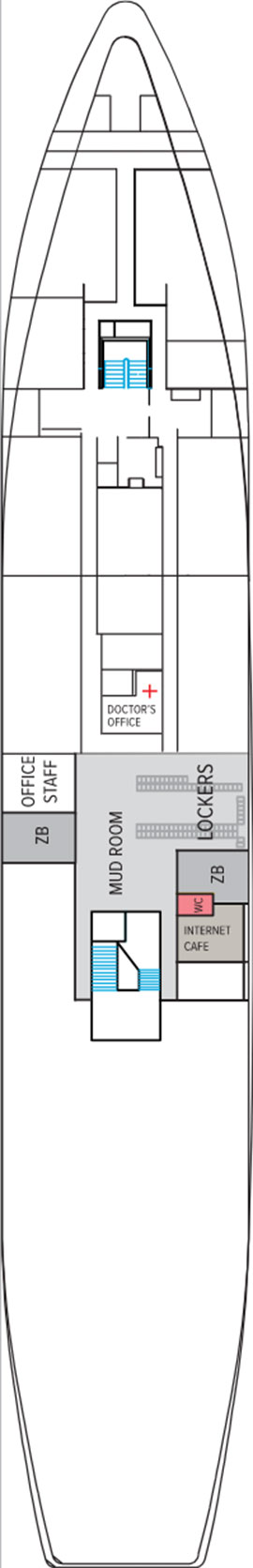 NG Explorer Deck B deck plan