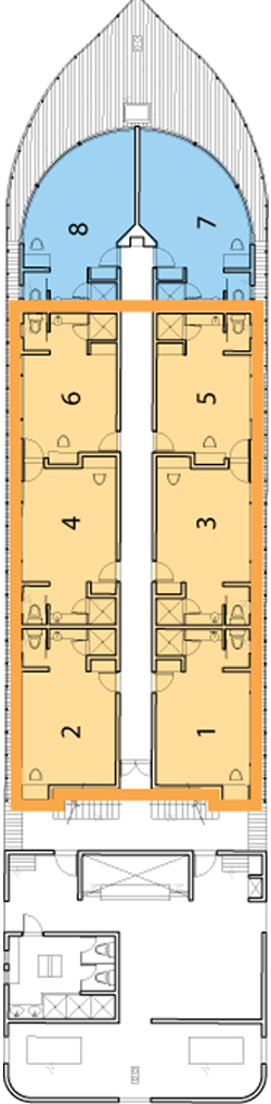 Delfin II Main Deck deck plan